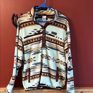 Cinch Women's V-Neck Sweater - Brown and Cream